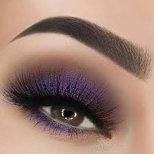 purple makeup ideas for brown eyes