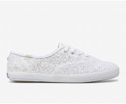 Spot wash, air dry only. Keds Brautschuhe Outlet Keds X Kate Spade New York Champion Glitter Damen Keds Brautschuhe Weiss