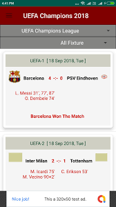 Add matches to your calendar and never miss a match. Live Score Uefa Champions League Fixture Schedule For Android Apk Download