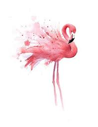 Robot Check Flamingo Art Print Flamingo Art Watercolor Art Prints