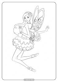 Barbie dressed for the party. Printable Barbie Fairy Secret Coloring Pages 04
