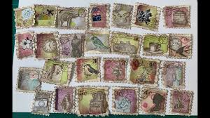 Faux Postage Stamp Tutorial Vintage Postage Stamps Use Your Stash Cra In 2020 Vintage Postage Stamps Vintage Postage Book Page Crafts