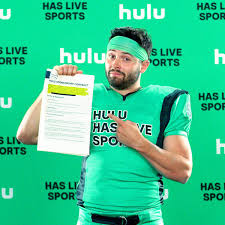 Hulu is celebrating the return of sports with its newest lineup of commercials in the hulu sellouts campaign. Baker Mayfield On Twitter Look Out For My New Hulu Audible Next Time I M At The Line Of Scrimmage Huluhaslivesports Ad Hulusellouts Cancelcable Https T Co Gctkzvqxiu