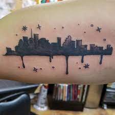 Check out our skyline tattoo selection for the very best in unique or custom, handmade pieces from our wall décor shops. Danielle Lang Houston Skyline