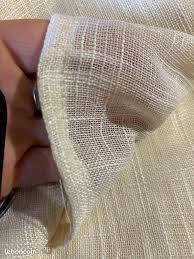 Lot de 2 voilages effet lin Julie sable 140/240