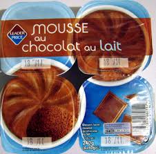 Mousse Au Chocolat Au Lait Leader Price 240 G 4 X 60 G