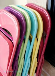 My Husband Is All No Don T Paint Those Chairs Because You Ll Get Paint In The Hinge And They Ll Never Un Fold Painted Folding Chairs Diy Furniture Home Diy