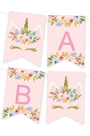Printable Party Decorations Download Printable Banners And Invitations Deco Anniversaire Licorne Decoration Anniversaire Licorne Et Fetes D Anniversaire De Licorne