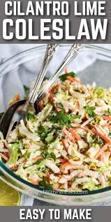 1 small head cabbage (about 1 1/4 pound), 2/3 cup sour cream, 3 tablespoons fresh lime juice, 2 teaspoons ground cumin, 1 clove garlic, minced, 1/2 tsp. Cilantro Lime Coleslaw Low Carb Spend With Pennies