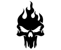 Skull Flame Fire Silhouette Svg Graphics Illustration Vector Logo Digital Clipart Skull Art Print Skull Art Skulls Drawing