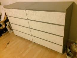 Can also be used as a nightstand. Ikea Oak Malm Dresser Given A Vintage Makeover Painted In Annie Sloan Paris Grey And Old White Muebles Dormitorio Muebles Dormitorios