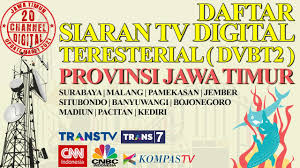 Selain itu juga, siaran dengan format digital ini sangat mendukung tv dengan ukuran layar yang besar karena akan. Daftar Siaran Tv Digital Teresterial Dvbt2 Provinsi Jawa Timur Surabaya 2021 Youtube