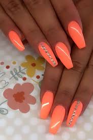 13 Neon Nail Art Designs In 2020 Orange Nail Art Neon Nail Art Neon Nail Art Designs