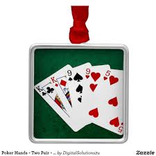 Poker Hands Two Pair King Nine Metal Ornament Zazzle Com