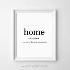 Wall art home quotes funny. Home Definition Print Dictionary Art Funny Wall Decor Funny Etsy Funny Wall Decor Dorm Wall Art Word Wall Art
