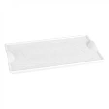 Width allows for use with 18 in., 14 in., 12 in. Tray Casual Porcelain White 30 X 18 X 3 Cm