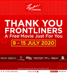 Rm18 fixed ticket price all day, every day! Thank You Frontliners Tgv Cinemas By Tgv Cinemas Sunway Pyramid