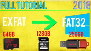 Format 64gb Sd Card Drive To Fat32 2018 Free Youtube