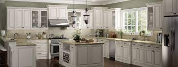 Antique White Raised Panel Kitchen Cabinets