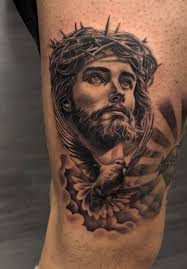 Jesus and Dove Tattoos