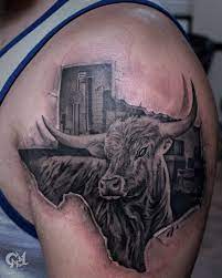 Apparently this guy really likes dallas. Texas Longhorn Tattoo By Capone Tattoonow
