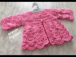 Tig Isi Prenses Hirkasi Gunes Model Youtube Baby Cardigan Pattern Crochet Baby Cardigan Crochet Baby Shawl