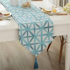 Modern Simple Geometric Patterns Tassel Table Runner For Party Wedding Home Decorative 8 Modern Table Runners Embroidered Table Runner Simple Geometric Pattern