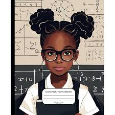 Amazon.com: Composition Notebook Little Black STEM Girls: Curls &  Concoctions Black Girls, Wide Ruled Paper, 9-3/4" x 7-1/2", 100 Sheets, for  Black and Brown ... Back to School Composition Book for Girls: