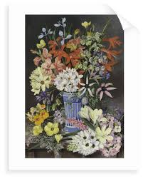 Available for delivery in south africa. 409 Old Dutch Vase And South African Flowers Posters Prints By Marianne North