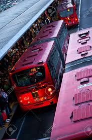 Allowing for increased building densities in treated locations would have led to higher welfare gains, underscoring the benefits to cities pursuing a unified transit and land use policy. Crowded Transmilenio Buses Arrive At The Portal Del Norte In Bogota Colombia Stock Photo Picture And Royalty Free Image Image 12513423