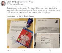 El vine din stavanger și are un tată islandez și o mamă norvegiană. Mimir Kristjansson Sendte Dataspill Til Prins Sverre Magnus