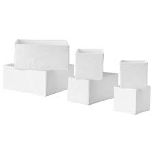 Store your winter clothing and accessories until next. Skubb Box Set Of 6 White Ikea