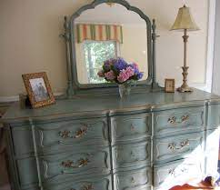 Painted This Bedroom Dresser Found At A Local Used Furniture Store With 1920 S Mirror Found I Shabby Furniture Small Bathroom Furniture Girls Bedroom Furniture