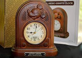 Mickey Mouse 60th Anniversary Seiko Quartz Clock Brand New In Box Clock Disney Clock Quartz Clock