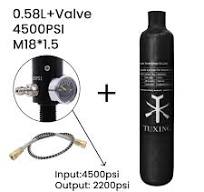 TUXING 0.58L Carbon Fiber Cylinder 4500psi/300Bar for PCP ...