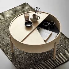 Arc Is A Multi Functional Yet Minimal Table Created By Danish Furniture Designers Furniture Design Wooden Coffee Table With Hidden Storage Unique Coffee Table