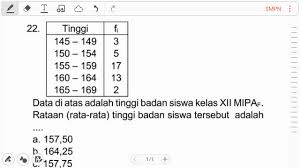 Untuk rumus data tunggal berkelompok, bisa ditulis seperti ini: Menentukan Mean Data Kelompok Tanpa Kalkulator Youtube