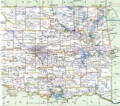 Oklahoma Map With Cities And Towns Map Of Oklahoma Showing County With Cities, Counties, Road Highways