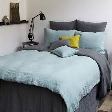 Housse De Couette En Lin Lave Celadon Housse De Couette 100 Parure De Lit Housse De Couette Deco Chambre A Coucher