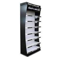 Black Acrylic Cosmetic Display Racks, For Showroom, 7 Shelves