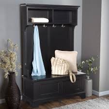 Homestyles Bedford 4 Hook Hall Tree With Storage Bench Black Walmart Com Walmart Com