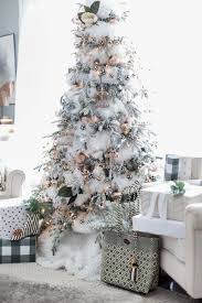 Black And Rose Gold Christmas Tree Craftberry Bush Home For Christmas Black And White Christmas Tree Http Www Craftberr Frosted Christmas Tree White Christmas Decor Christmas Tree Design