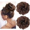 A bun can be secured with a hair tie, barrette, bobby pins, one or more hair sticks, a hairnet. Buy Fashion Curly Messy Bun Hair Piece Scrunchie Updo Cover Hair Extensions Real As Human At Affordable Prices Free Shipping Real Reviews With Photos Joom