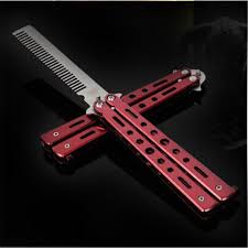 Following our last update, our favorite model is the generic new 1pc black metal practice butterfly comb style knife trainer tool.however, if you don't want to spend extra then we have another vast option for you is zramo th610 new style rainbow comb style practice. Amazon Com 1 Set Combs Hairbrush Red Stunning Practice Training Stainless Steel Butterfly Knife Outdoor Comb Combo Pocket Long Round Handle Holder Good Popular Beard Hair Brush Natural Grooming Kids Travel Kit