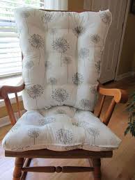Tufted Custom Rocker Or Rocking Chair Cushion Set In White Grey Dandelion Glider Nursery Pa Rocking Chair Pads Rocking Chair Cushions Rocking Chair Nursery