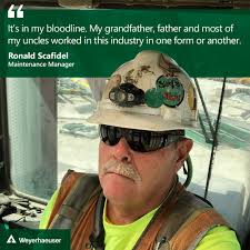 Family connections to the forest products industry run deep for Ronald  Scafidel, maintenance manager at our sawmill in Holden, Louisiana. Ronald's  grandfather and father both worked in the industry and his sons