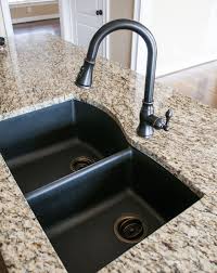 black granite composite sink with