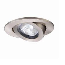 Halo 3 In Satin Nickel Recessed Ceiling Light Trim With Adjustable Gimbal 3009snbb The Home Depot In 2021 Recessed Ceiling Lights Ceiling Lights Bathroom Recessed Lighting