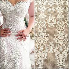 Fashion White Lace Fabric White Lace Cotton Lace Embroidery Fabric Chantilly Lace Fabric French Lace Tulle Lace Lace Weddings Bridal Dress Fabric Bridal Lace