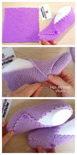 This knit and purl square is great for valentine's day. Knit Mesh Square Slippers Free Knitting Pattern Video
